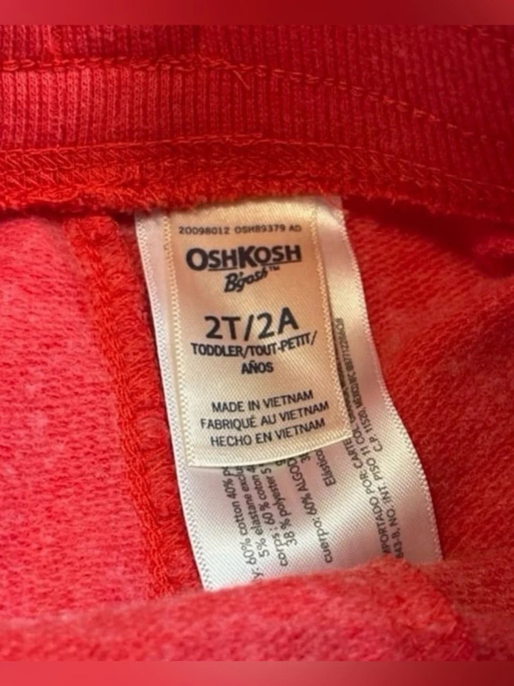 OshKosh B'gosh Red Zip Hoodie & Jogger Set